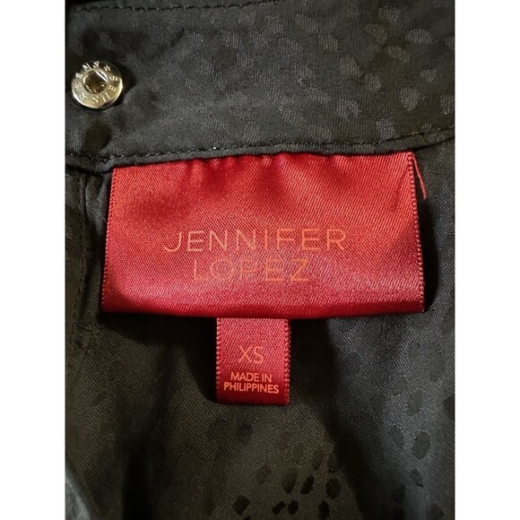 Jennifer Lopez JLO Lace Up Choker Blouse Black Bell Sleeve Size XS Loose Fit - Picture 7 of 8